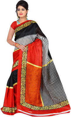 Manthan Printed Daily Wear Art Silk Saree(Multicolor), Multi