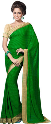 

Parisha Printed Daily Wear Georgette Saree(Green)