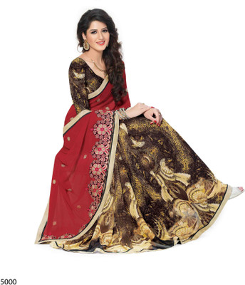 

Ridham Sarees Embroidered Fashion Handloom Georgette Saree(Multicolor)