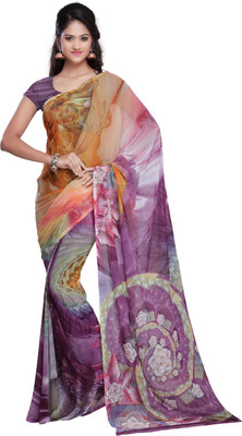 

Desi Butik Printed Fashion Art Silk Saree(Multicolor)
