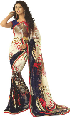 

PSHOPEE Printed Fashion Chiffon Saree(Pink)