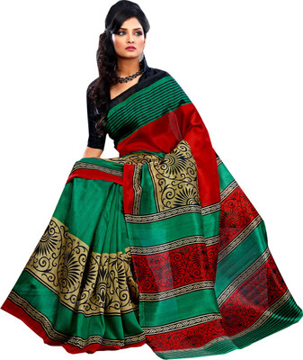 

Ishin Printed Fashion Art Silk Saree(Multicolor)