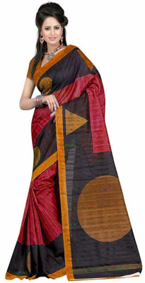 

Vamika Printed Bhagalpuri Art Silk Saree(Maroon)