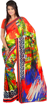

Party Wear Dresses Printed Fashion Art Silk Saree(Multicolor), Multicolor165