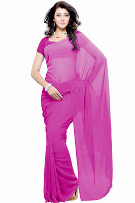 

Khushali Self Design Fashion Georgette Saree(Pink)