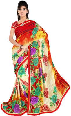 

Party Wear Dresses Printed Fashion Georgette Saree(Multicolor)