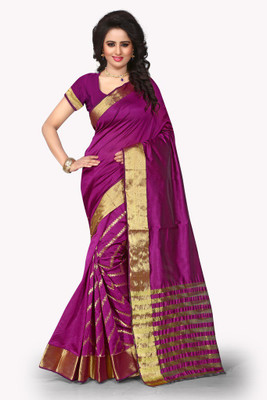 

Style U Embellished Banarasi Poly Silk Saree(Magenta)
