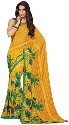 

Party Wear Dresses Printed Fashion Pure Chiffon Saree(Multicolor), Multicolor461