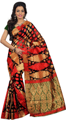 

It's Banii Woven Banarasi Handloom Banarasi Silk Saree(Red)