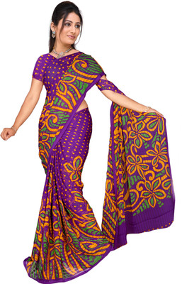 

Khushali Self Design, Printed Fashion Georgette Saree(Purple, Multicolor), Multicolor;purple