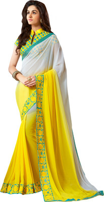 

Lovelylook Embroidered Fashion Georgette Saree(Multicolor), Grey;yellow