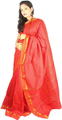 

Javuli Woven Madurai Handloom Silk Cotton Blend Saree(Red)