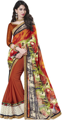 

Desi Butik Embroidered Fashion Georgette Saree(Multicolor)