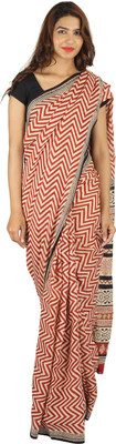 

Khatri Creations Printed Daily Wear Handloom Cotton Saree(Red)