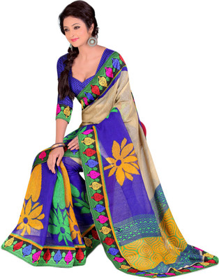 

Sunaina Printed Fashion Raw Silk Saree(Multicolor)