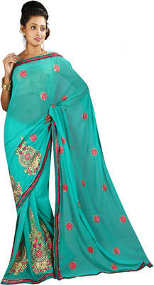 

Anushree Saree Self Design Fashion Chanderi Saree(Multicolor), Blue;pink