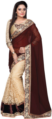 

Party Wear Dresses Printed Fashion Net Saree(Multicolor)