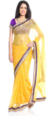 

Soch Self Design Fashion Georgette Saree(Yellow)