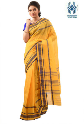 

Tantuja Self Design Dhaniakhali Handloom Cotton Saree(Yellow)