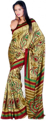 

Sunaina Printed Daily Wear Silk Saree(Yellow), Multicolor