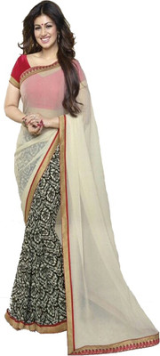 

LaazreeFashion Floral Print Bollywood Georgette Saree(Multicolor)