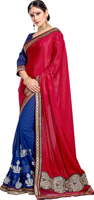 

Brijraj Embellished Fashion Georgette Saree(Blue, Magenta)