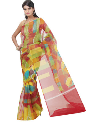 

JTInternational Printed Bhagalpuri Silk Saree(Multicolor)