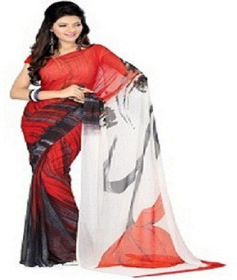 

Dheera Collections Printed Fashion Georgette Saree(Red, Black, Multicolor), Black;multicolour;red