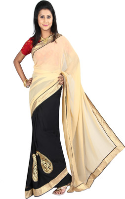 

Anushree Saree Self Design Fashion Chanderi Saree(Multicolor), Cream