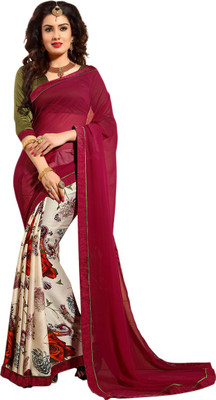 

Khushali Self Design, Printed Fashion Satin, Chiffon, Georgette Saree(Multicolor)