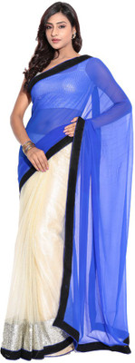 

Stylezone Solid Fashion Net Saree(Blue)