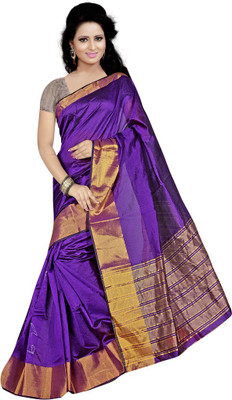 

Party Wear Dresses Printed Fashion Art Silk Saree(Purple)