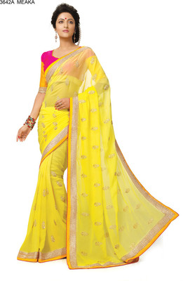 

Ridham Sarees Self Design Fashion Georgette Saree(Multicolor)