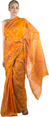 

Jaipur Kurti Printed Bandhani Art Silk Saree(Yellow), Mustard
