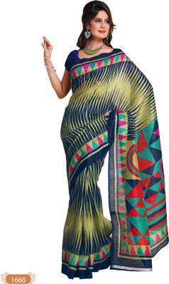 

Hi-Choice Geometric Print Daily Wear Art Silk Saree(Multicolor), Green