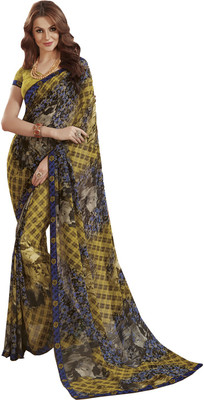 

Ishin Printed Fashion Synthetic Georgette Saree(Multicolor)