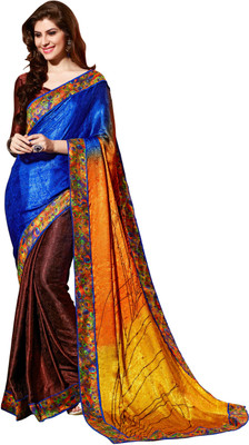 

Khoobee Self Design, Printed, Embellished Fashion Silk, Crepe, Jacquard Saree(Multicolor, Maroon), Maroon;multicolor