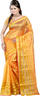 

Ansu Fashion Printed Mysore Jacquard Saree(Yellow)