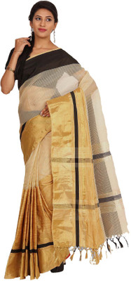 

Kasturi-B Swadeshi Karigari Woven Daily Wear Cotton Saree(Beige), Beige;black