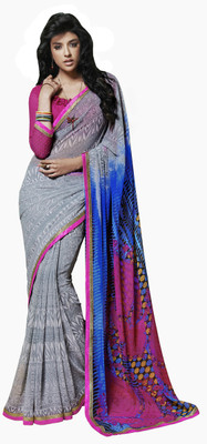 

Khoobee Self Design, Printed Fashion Georgette Saree(Grey, Pink, Multicolor), Grey;multicolor;pink
