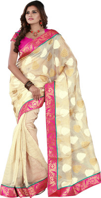 

It's Banii Woven Banarasi Handloom Banarasi Silk Saree(Pink)