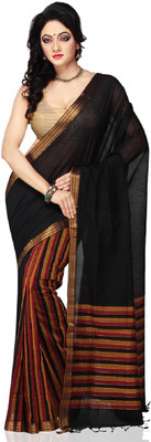 

Devi Handlooms Woven Mangalagiri Handloom Cotton Saree(Black)