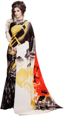 

Shree Vardhman Polka Print Bollywood Crepe Saree(Multicolor)