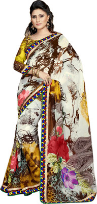 

Khushali Printed Fashion Georgette Saree(Beige, Pink, Multicolor), Beige;multicolor;pink
