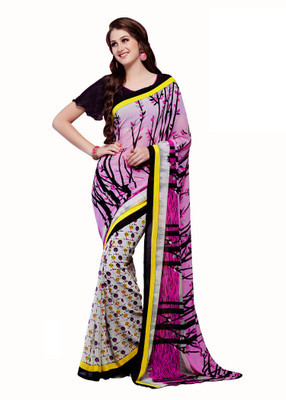 

Khushali Self Design, Printed Fashion Georgette Saree(Pink, Grey, Black, Multicolor), Black;grey;multicolor;pink