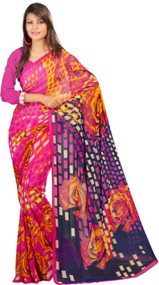 

Party Wear Dresses Printed Fashion Art Silk Saree(Multicolor), Multicolor288