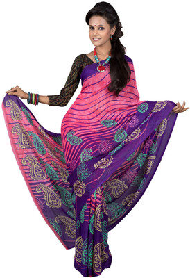 

Hawai Printed Fashion Georgette Saree(Multicolor)