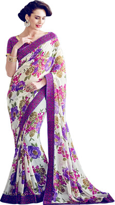 

Jiya Self Design, Printed Fashion Georgette Saree(Multicolor)