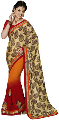 

Desi Butik Embroidered Fashion Satin, Georgette Saree(Multicolor)