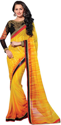 

Brijraj Printed Fashion Georgette Saree(Yellow, Orange), Orange;yellow